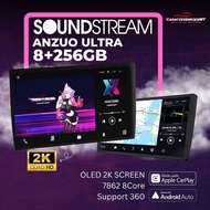 Soundstream Anzuo Ultra 8+256GB Car Android Player 2K OLED Carplay Androidauto 360 parking 7862 8cor