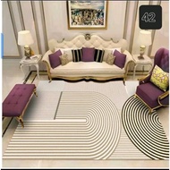 High Quality Velvet Carpet Anti Slip Backing Karpet Baldu Moden Living Room Rug Carpet Velvet Murah 