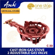 Asahi Original Cast Iron Gas Stove 2 Adjustable Gas valve C-30 •OSOS•