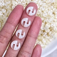 Button, white button NN830, size 1 cm