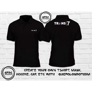 Trans7 Poloshirt - T-shirt Trans 7POLO - Trans7 T-shirt - TV StationPOLO - Custom POLO - Collared T-