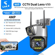 Linke Cctv Camera V99 V380 Pro Wireless Dual lens Outdoor Waterproof 360° cctv with audio and speaker IP Security Cameras wifi cctv camera for house full color