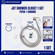 Jet Shower Closet 1 Set White Chrome Bidet Toilet Sitting Toilet Spray Washing Spray WC Bathroom Bid