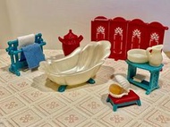 Playmobil 摩比 5147 絕版 公主 衛浴 浴室 浴缸 屏風（二手無盒）