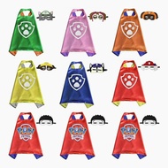 Fun Paw Patrol Dog Action Figures Cape Mask Set Ryder Zuma Chase Marshall Skye Rocky Rubble Kids Boy Girl Role Play Cosplay Costume Party Halloween Toy Birthday Present Gift