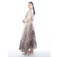 Batik Trusmi Dress Batik Wanita Gamis Batik Motif Kombinasi Sora