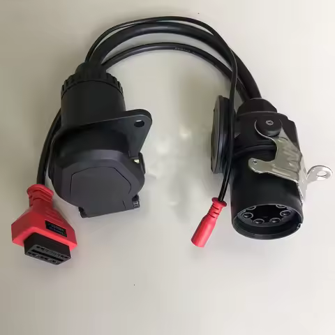OBD2 Trailer Diagnostic Adapter Cable EBS ISO 7638 Compatible with Bosch Autel Autocom for Truck Veh