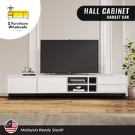Minimalist Selsey TV Cabinet Melamine Oak /Walnut Color Handle-Less Design Kabinent TV 8 Kaki L240 x