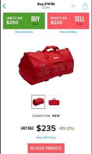 Supreme 18fw duffle bag