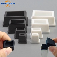 Black/White Square Silicone Rubber End Caps T Type Blanking Plugs Tube Box Section Insert Seal Stopp