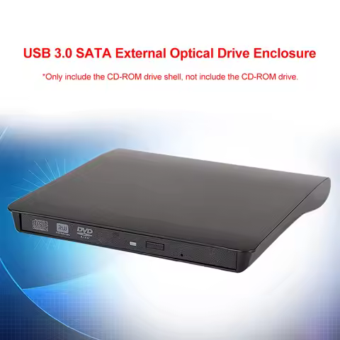 External Optical Drives Cases DVD Drive Enclosure Case USB 3.0 Portable CD DVD RW Writer Burner Opti