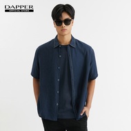 DAPPER เสื้อเชิ้ตแขนสั้น Tonal Camo Jacquard Shirt สีกรมท่า
