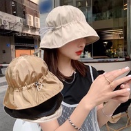 UV Hat Black Beige Women Bucket Hat / Travel Anti-UV Sunscreen Hats / Quick-dry Fishermen Caps