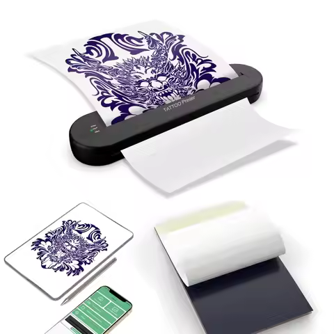 ATS886L Tattoo Stencil Printer with Bluetooth, Thermal Transfer Paper for Artists and Beginners