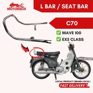 C70 CHROME L BAR - HONDA C70 FIRST MODEL HANDLE SEAT BAR SPOILER L-BAR REAR TEMPAT DUDUK BESI BELAKA