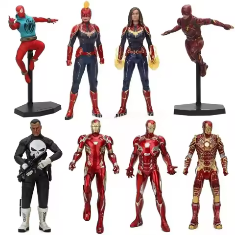 30cm Marvel The Avengers 1/6 Iron Man Mk46 Scarlet Spiderman Anime Figures Pvc Model Ornaments Colle