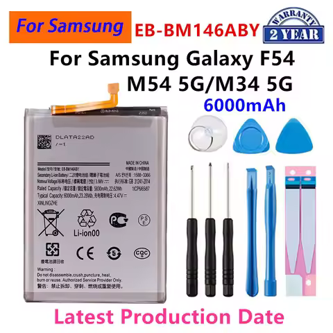 Brand New EB-BM146ABY 6000mAh Replacement Battery For Samsung Galaxy F54/M54 5G/M34 5G Mobile phone 