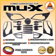 Garnish Cover Set for Isuzu MU-X MUX 2013 - 2017 Black / Chrome Isuzu MU-X Accessories Parts Combo