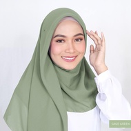 Hijab Segiempat Bella Square premium warna hijau matcha / sage green