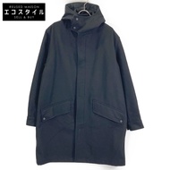 เสื้อฮู้ดโอเวอร์ไซส์สีดำทำจากผ้าขนสัตว์และไนลอน รุ่น 00's จาก CP Company รหัส 31184853 ไซส์ S