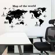 3D World Map Wall Stickers Decor Murals DIY Decal Black, Acrylic Office Wall Art Decor Bedroom Livin