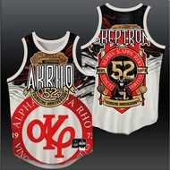 Full Sublimation Sando Men Sleeveless Basketball Tank Top AKP Logo Printed Breathable Sports Muscle 