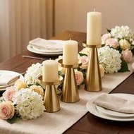 1 Set/1 Pc Iron Tall Candle Holder + Straight Glass Wind Guard, French Ins Luxury Style Wedding Atmo