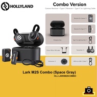 Hollyland Lark M2S Wireless Microphone for Camera Smartphone USB-C Phone PC Noise Cancellation Micro