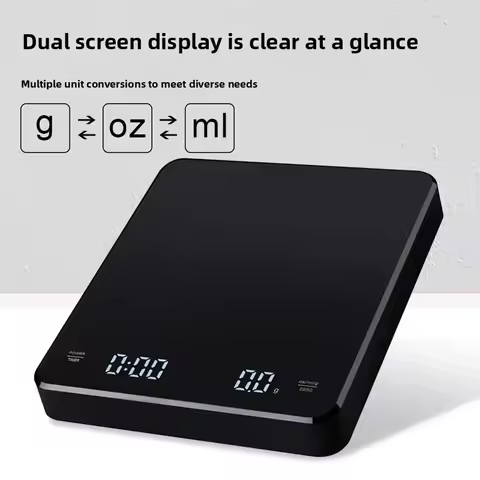 Portable Digital Coffee Scale 0.1g To 3kg with Timer LED Screen USB High Precision Espresso Kitchen