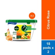 [Bundle of 2] [1POD=8KG] Dettol All in One Laundry Capsule 18s Laundry Pod Citrus Rose, w Stain Remo