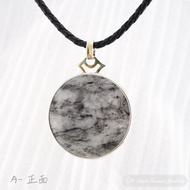 限量設計師單品 - 925純銀+烏雞翡翠無事牌項鍊 -男友生日禮物