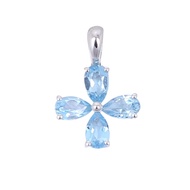 TA9 TAKA Jewellery Spectra Blue Topaz Pendant 9K