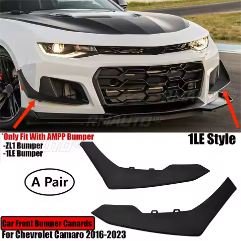 For Chevrolet Camaro 2016-2023 Car Front Bumper Corner Side Splitter Canards Dive Planes Bodykit AMP