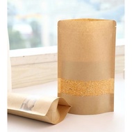 (18 PCS) Kraft Paper Zip Lock Bag/Kraft Paper Zipper Bag/Goodies Bag Kraft/Kraft Paper zip lock bag 