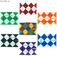 LACYES Magic Snake Cube, Folding Transformable Cube 24 Speed Magic Snake Ruler, Cube Puzzle Plastic 