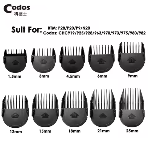 Original Codos Hair Clipper Nozzles 1.5/3/4.5/6/9/12/15/18/21/25mm Hair Trimmer Shaving Combs for Ha