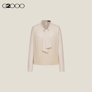 G2000 Pleated Blouse With Tie Blouse Women