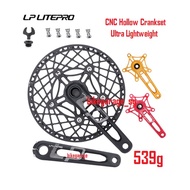 [SG SELLER] LP-Litepro CNC Aluminium Alloy Folding Bicycle Crank 170MM Hollow Single Chainring 130BCD Bike Chainwheel