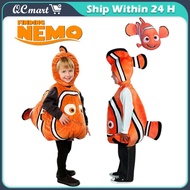 【SOYACAR】Child Clownfish Costume Jumpsuit Finding Nemo Clownfish Halloween Cosplay Party Clothes