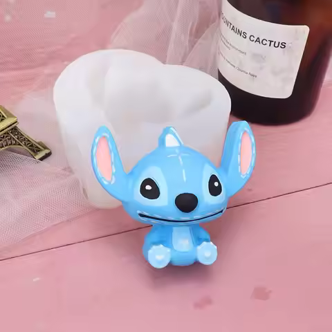 Miniso Stitch Kuromi Silicone Mold Car Ornament Aromatherapy Gypsum Candle Ornament Pudding Cake Mou