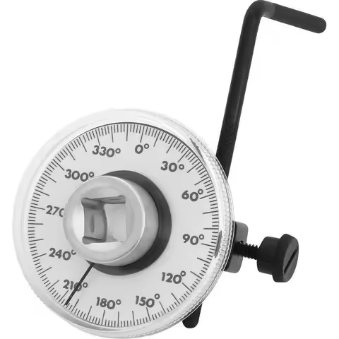 360 Degree 1/2" Drive Adjustable Torque Angle Accuracy Gauge Angular Rotation Gauge Wrench Tool Auto