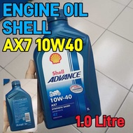 READY STOCK SHELL ADVANCE 4T AX7 10W40 ENGINE OIL MINYAK HITAM 1.0LITRE RS150 LC135 Y15 Y16 SRL110/115 WAVE110/125 EX5