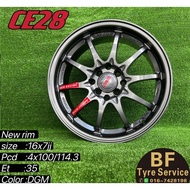 NEW RIM RAYS CE28 16x7jj 4x100/114.3 et35 bronze johorbaru