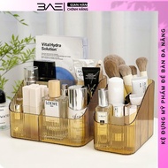 Desktop Cosmetic Shelf, Elegant Transparent Cosmetic Shelf Large Capacity