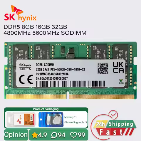 SK Hynix 8gb 16gb 32gb ddr5 4800 5600 memory laptop ram pc5 38400 44800
