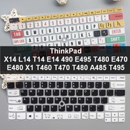 Lenovo Keyboard Cover ThinkPad X14 L14 T14 E14 490 E495 T480 E470 E480 X1 T460 T470 T480 A485 T495 Laptop 14'' Inch for Lenovo Keyboard Protector Keypad Film Soft Silicone
