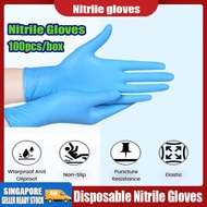 SG 100pcs per box Glove Latex /Disposable Nitrile Gloves Latex/Dishwashing/Kitchen/Medical /Work/Rubber/Garden Gloves/latex gloves disposabl/Powder-free Gloves/Nitrile gloves