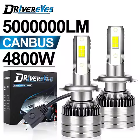H7 LED Headlight 4300K 6000K 8000K Canbus H11 H1 9005 HB3 H8 H9 9006 HB4 9012 HIR2 5000000LM 4800W 5