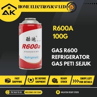 ( LIMITED STOCK) R600A Gas R600 100g Refrigerator Gas Peti Sejuk