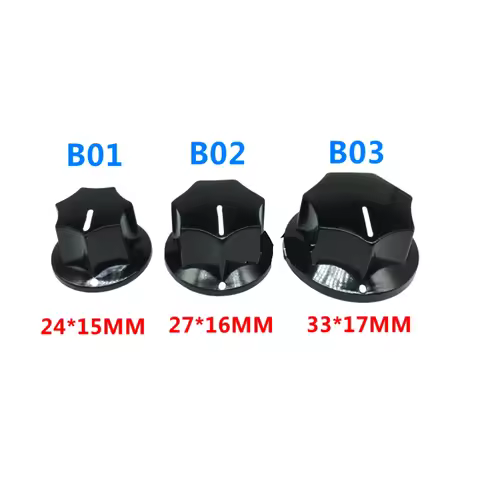 5pcs bakelite knob MF-B01 B02 B03 potentiometer adjustment knob cap round hole 6mm switch knob